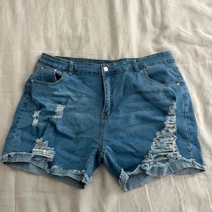 NEVER WORN ASOS Ripped Jean Shorts - Size 2XL